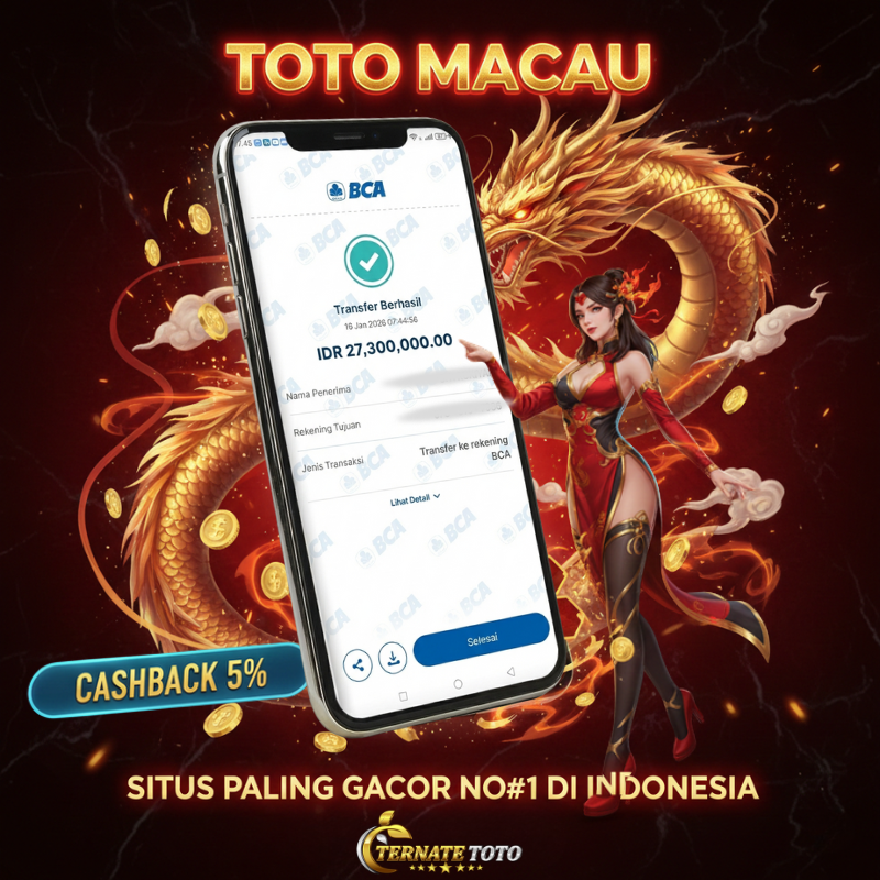 TERNATETOTO - JACKPOT TOTOMACAU 4D Rp. 27,000,000,-