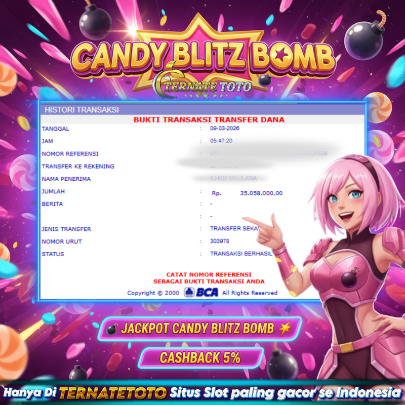 TERNATETOTO - JACKPOT CANDY BLITZ BOMB GAMES Rp.35,000,000,-